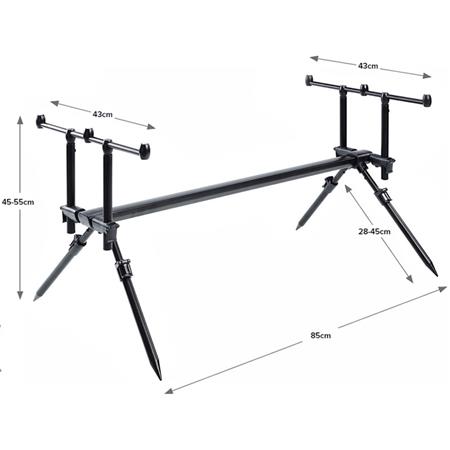 STOJAK NA WĘDKI CARP SPIRIT CS ALU-LITE POD + BB 3 ROD ECO