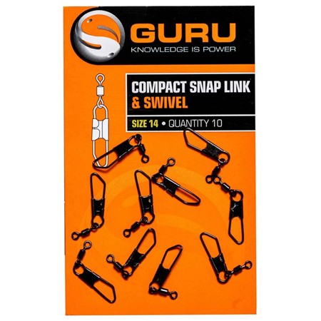 Στριφτάρι Με Κλιπ Guru Compact Snap Link And Swivel