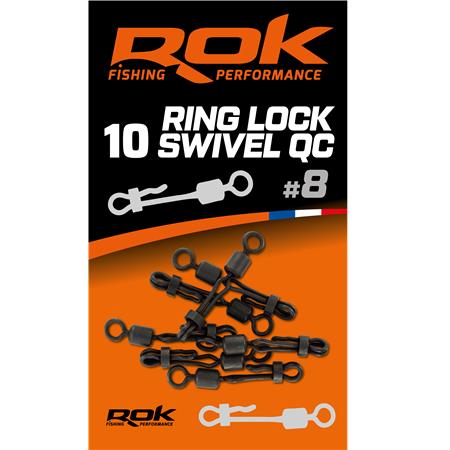 Στροφέασ Rok Fishing Ring Lock Swivel Qc