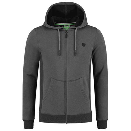 SUDADERA CON CREMALLERA PARA HOMBRE KORDA CHARCOAL ZIP HOODIE GRIS