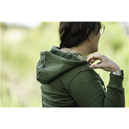 SUDADERA MUJER NAVITAS LILY SHERPA ZIP HOODY - VERDE