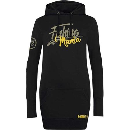 Sudadera Mujer - Negro Hot Spot Design Long Hoodie Fishing Mania