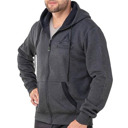 Sudadera Para Hombre Anaconda Team Zipper Hoodie - Gris