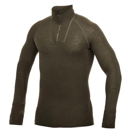 Sudadera Unisex Woolpower Zip Turtleneck Lite - Pine Grren