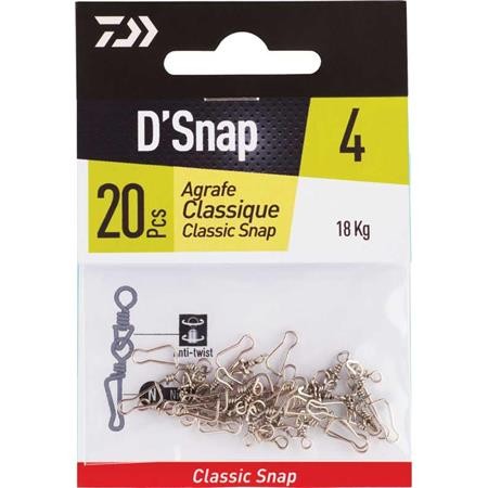 Svirvel Med Snap Daiwa Klassisk - Pakke Med 20