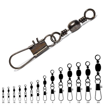 Svirvel Til Rovfiskeri Vmc Interlock-Snap 3542Bk - Pakke