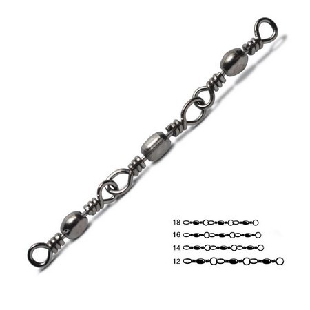 Svivel Vmc Barrel Svart Kopplad 3544 Bk - Paket Med 4
