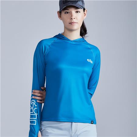 SWEAT FEMININO COM CAPUZ - AZUL GILL À CAPUCHE XPEL TEC HOODIE - BLEU