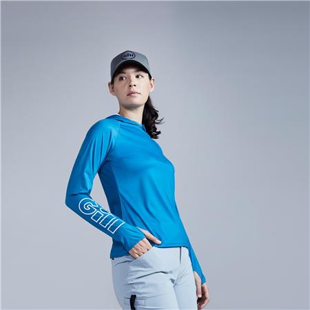 SWEAT FEMININO COM CAPUZ - AZUL GILL À CAPUCHE XPEL TEC HOODIE - BLEU