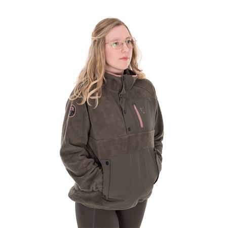 SWEAT FEMME FOX EXPLORER FLEECE HOODED JACKET - VERT