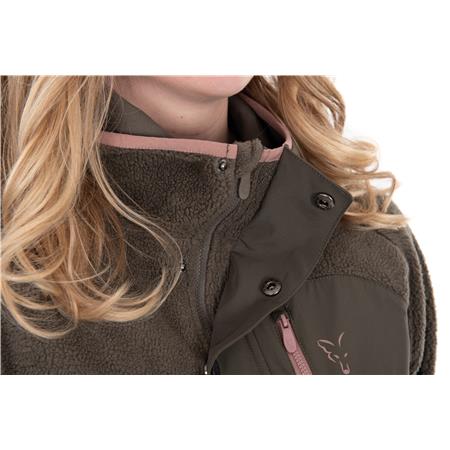SWEAT FEMME FOX EXPLORER FLEECE HOODED JACKET - VERT