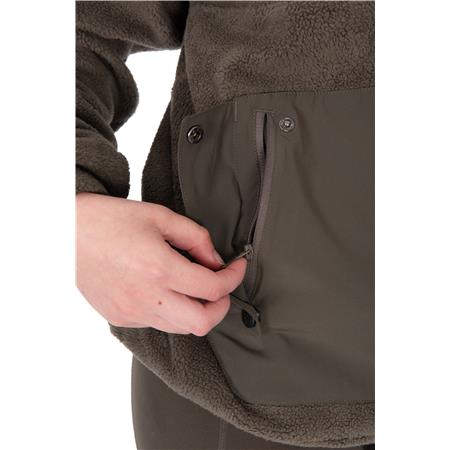 SWEAT FEMME FOX EXPLORER FLEECE HOODED JACKET - VERT