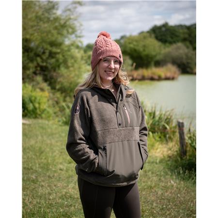 SWEAT FEMME FOX EXPLORER FLEECE HOODED JACKET - VERT