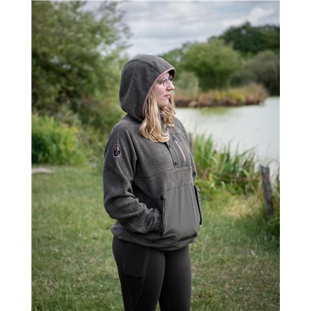 SWEAT FEMME FOX EXPLORER FLEECE HOODED JACKET - VERT