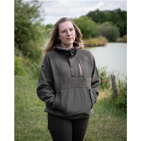 SWEAT FEMME FOX EXPLORER FLEECE HOODED JACKET - VERT