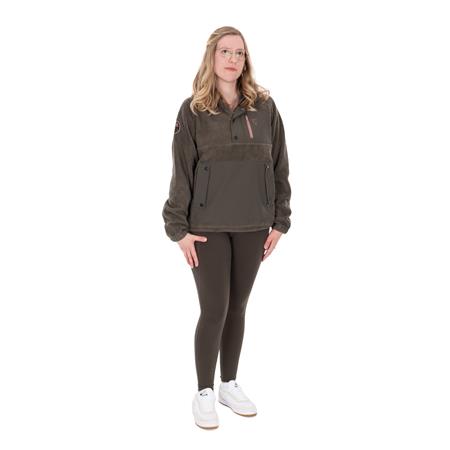 SWEAT FEMME FOX EXPLORER FLEECE HOODED JACKET - VERT