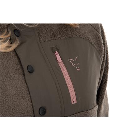 SWEAT FEMME FOX EXPLORER FLEECE HOODED JACKET - VERT