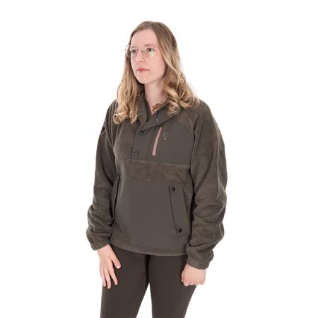 SWEAT FEMME FOX EXPLORER FLEECE HOODED JACKET - VERT