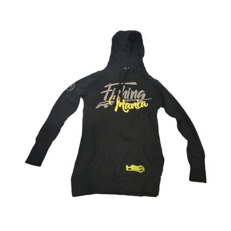 Sweat Femme Hot Spot Design Long Hoodie Fishing Mania - Noir - M