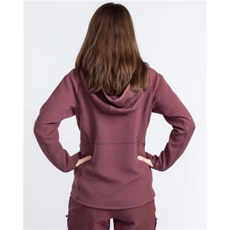 SWEAT FEMME PINEWOOD EVERYDAY TRAVEL FULL ZIP HOODIE - EARTH PLUM MEL