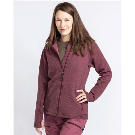 SWEAT FEMME PINEWOOD EVERYDAY TRAVEL FULL ZIP HOODIE - EARTH PLUM MEL