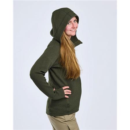 SWEAT FEMME PINEWOOD EVERYDAY TRAVEL FULL ZIP HOODIE - VERT