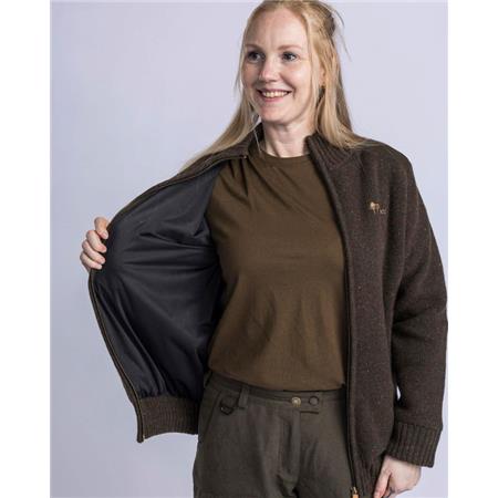 SWEAT FEMME PINEWOOD HURRICANE FULL ZIP - MARRON