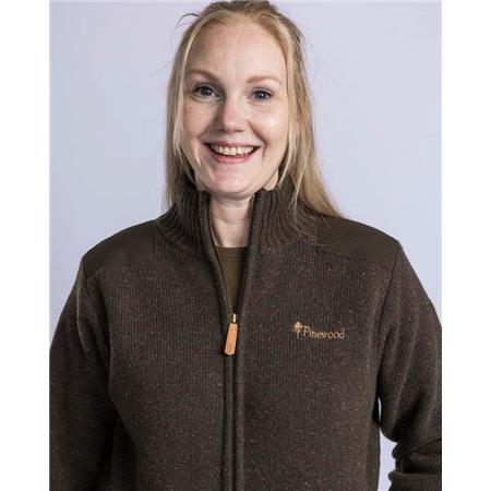 SWEAT FEMME PINEWOOD HURRICANE FULL ZIP - MARRON