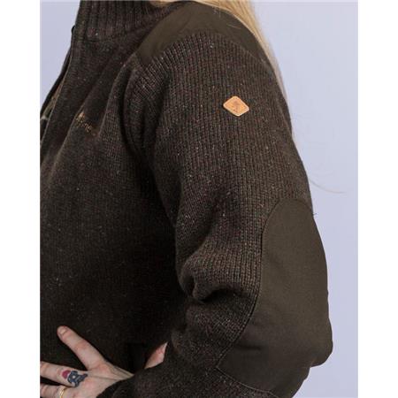 SWEAT FEMME PINEWOOD HURRICANE FULL ZIP - MARRON