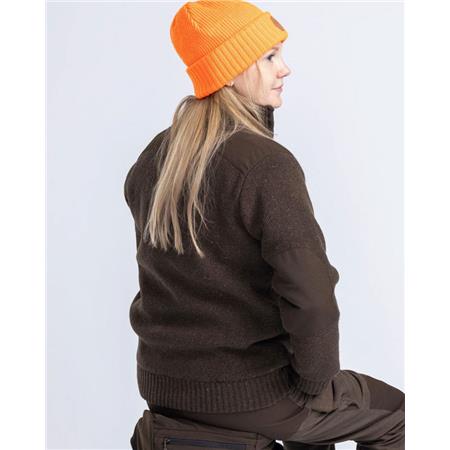 SWEAT FEMME PINEWOOD HURRICANE FULL ZIP - MARRON