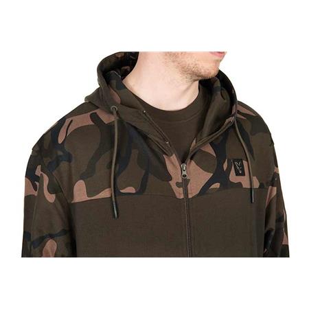 SWEAT HEREN - KAKI/CAMO FOX LW KHAKI/CAMO SPLIT ZIP HOODY