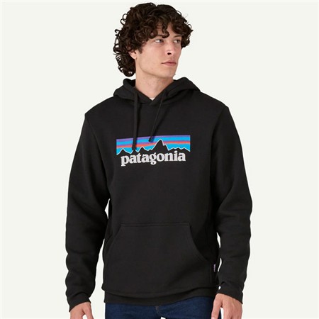 SWEAT HOMEM - BLACK PATAGONIA P-6 LOGO UPRISAL HOODY - BLACK