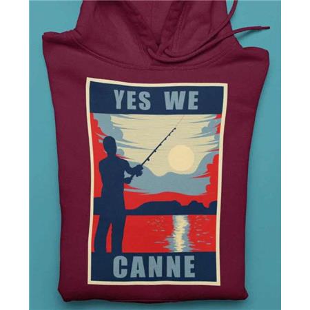 Sweat Homem - Burgundy Monsieur Pêcheur Yes We Canne - Burgundy