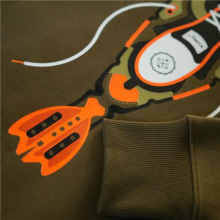 SWEAT HOMEM - CAQUI KUMU HOODY TRUE LEATHER - KAKI