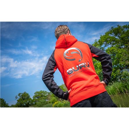 SWEAT HOMEM GURU HOODIE - ROUGE/NOIR