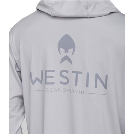 SWEAT HOMEM - MIST GREY WESTIN LEDGE UPF HOODIE - MIST GREY
