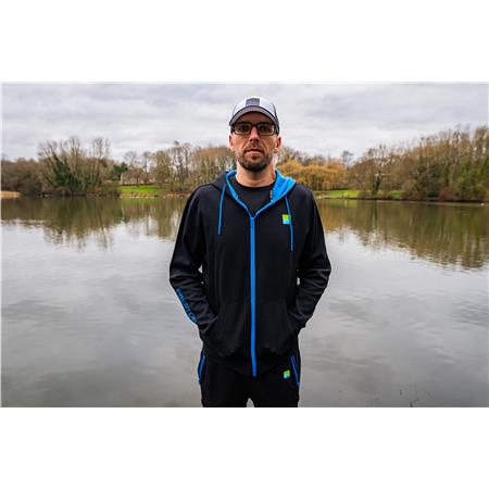 SWEAT HOMEM - PRETO PRESTON INNOVATIONS PRO ZIP HOODIE - NOIR