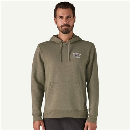 SWEAT HOMEM - RIVER ROCK GREEN PATAGONIA HOME WATER TROUT UPRISAL HOODY - RIVER ROCK GREEN