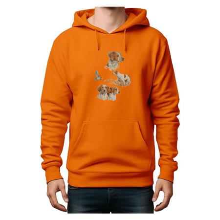 Sweat Homme Bartavel 4 Epagneuls - Orange