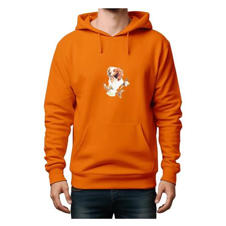 Sweat Homme Bartavel Epagneul/Lièvre - Orange