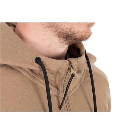 SWEAT HOMME FOX COLLECTION LW ZIP HOODY - TAN