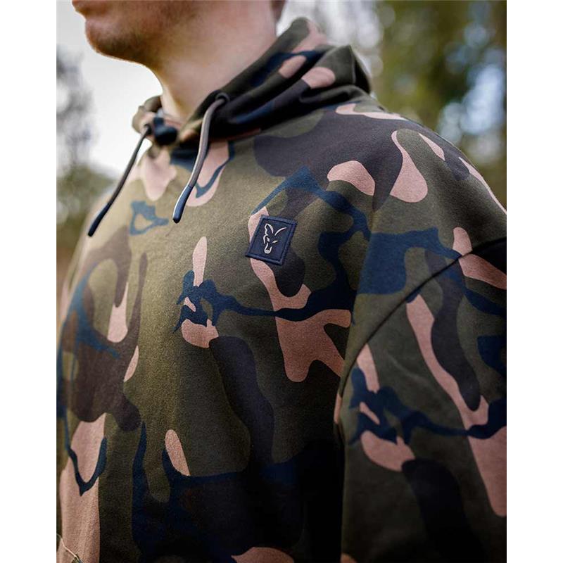 thumbnail image 2 of Fox Lightweight Khaki/Camo Split Zip Hoodie For Fishing – Unisex 2 of 4