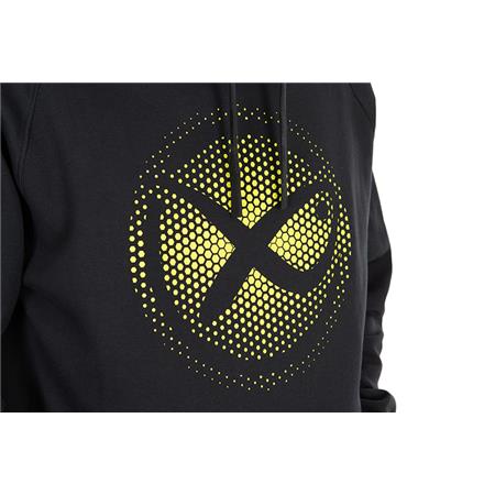 SWEAT HOMME FOX MATRIX LARGE FADE LOGO HOODY - NOIR