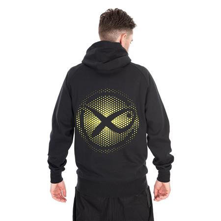 SWEAT HOMME FOX MATRIX LARGE FADE LOGO HOODY - NOIR