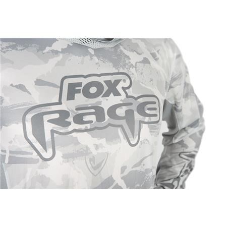 SWEAT HOMME FOX RAGE UV PERFORMANCE HOODED TOP - BLANC