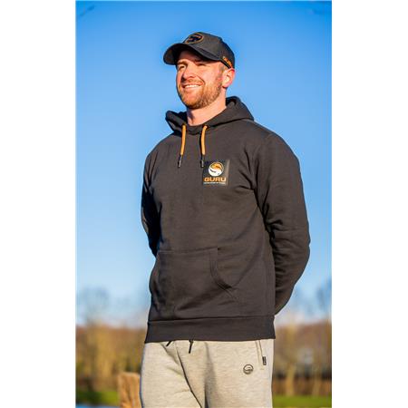 SWEAT HOMME GURU BLACK PATCH HOODIE - NOIR
