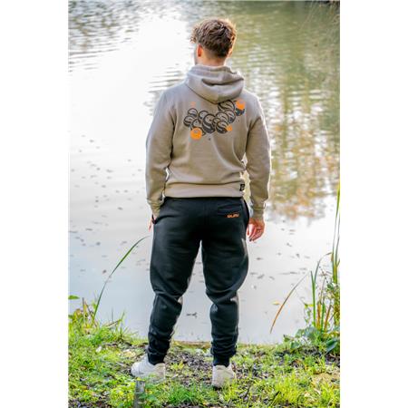 SWEAT HOMME GURU GREY CIRCLES HOODIE - GRIS