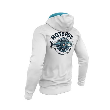 SWEAT HOMME HOT SPOT DESIGN FUTURE TUNA - BLANC