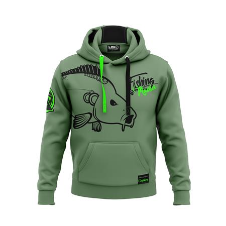 Sweat Homme Hot Spot Design Hoodie Carpfishing Mania - Vert