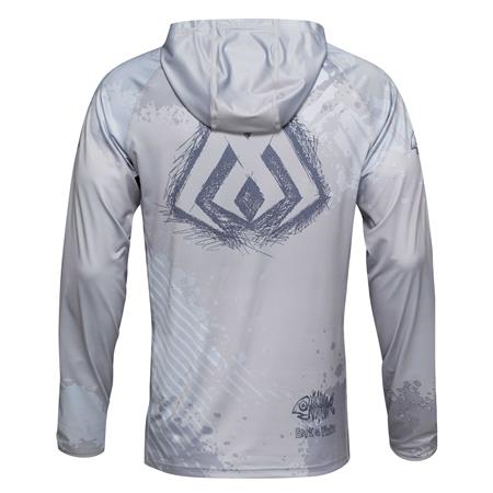 SWEAT HOMME MIKADO LONG SLEEVE HOODIE WITH UPF FILTER - GRIS